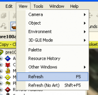 The refresh command in View